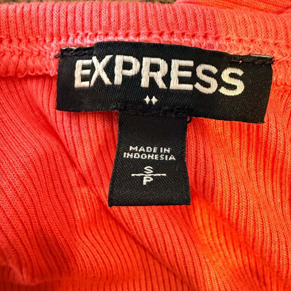 Express Ribbed Off-The-Shoulder Ruffle Bodysuit Size S - Picture 5 of 6